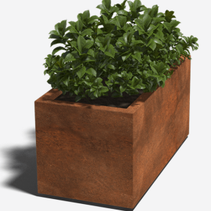 Cortenstaal gelaste plantenbak Rechthoek 100x50x50 - MET Bodemplaat
