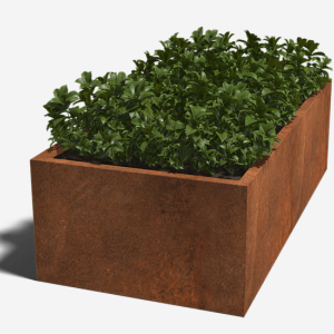 Cortenstaal gelaste plantenbak Rechthoek 200x100x60 ZONDER bodemplaat