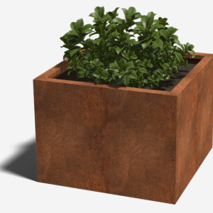 Cortenstaal gelaste plantenbak Vierkant 80x80x60 cm ZONDER bodemplaat