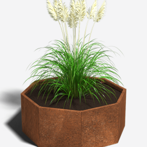Cortenstaal plantenbak Achthoek 144.9x144.9 cm H=30 cm ZONDER bodemplaat