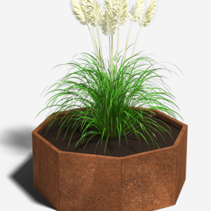 Cortenstaal plantenbak Achthoek 241.4x241.4 cm H=100 cm ZONDER bodemplaat