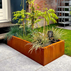 Cortenstaal plantenbak Rechthoek 60x120 H=40 cm MET bodemplaat