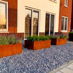 Cortenstaal plantenbak Rechthoek 60x120 H=80 cm MET bodemplaat