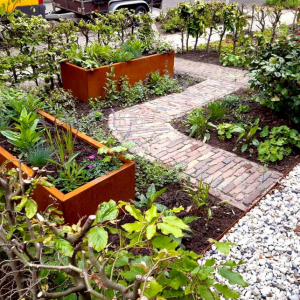 Cortenstaal plantenbak Rechthoek XL 150x50 H=40 cm MET bodemplaat