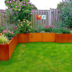 Cortenstaal plantenbak Rechthoek XL 160x100 H=80 cm MET bodemplaat
