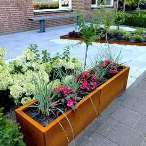 Cortenstaal plantenbak Rechthoek XL 160x40 H=40 cm ZONDER bodemplaat