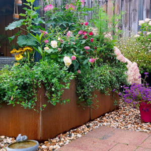 Cortenstaal plantenbak Rechthoek XL 160x80 H=30 cm MET bodemplaat