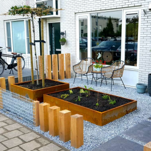 Cortenstaal plantenbak Rechthoek XL 200x120 H=30 cm ZONDER bodemplaat