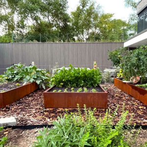 Cortenstaal plantenbak Rechthoek XL 240x120 H=30 cm ZONDER bodemplaat