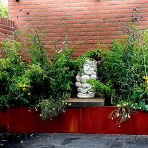 Cortenstaal plantenbak Rechthoek XL 240x60 H=60 cm MET bodemplaat