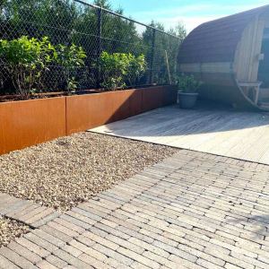 Cortenstaal plantenbak Rechthoek XL 360x40 H=60 cm ZONDER bodemplaat