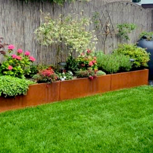 Cortenstaal plantenbak Rechthoek XL 480x120 H=80 cm ZONDER bodemplaat