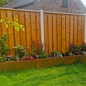 Cortenstaal plantenbak Rechthoek XL 480x80 H=60 cm MET bodemplaat