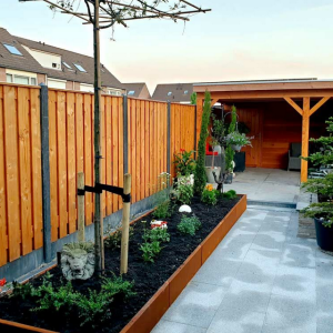 Cortenstaal plantenbak Rechthoek XL 500x120 H=40 cm ZONDER bodemplaat