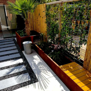 Cortenstaal plantenbak Rechthoek XL 500x50 H=80 cm ZONDER bodemplaat