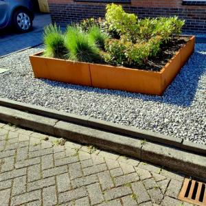 Cortenstaal plantenbak Vierkant XL 200x200 cm H=40 cm ZONDER bodemplaat