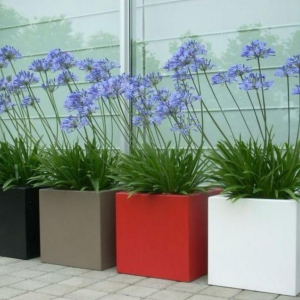 Gepoedercoat staal plantenbak Hoekopstelling 120 H=80 cm - Andere RALkleur - MET bodemplaat