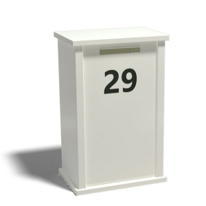 Gepoedercoat staal brievenbus Type M - Wit (RAL9010)