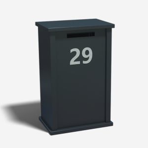 Gepoedercoat staal brievenbus Type m - Zwart (RAL9005)
