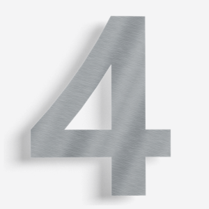 RVS huisnummer 4 - 30 cm