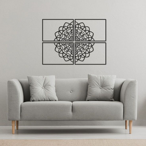 Metalen wanddecoratie Mandala 4-parts *OP=OP
