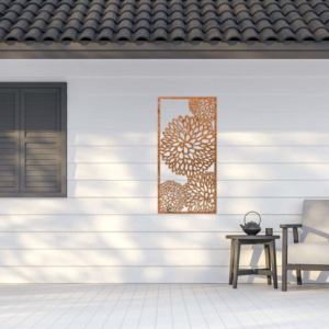 Wanddecoratie Bloem 2.0 Cortenstaal L