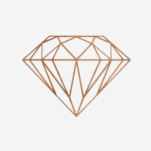Wanddecoratie Diamand Cortenstaal S