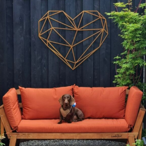 Wanddecoratie Hart Cortenstaal L