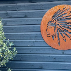 Wanddecoratie Indiaan Cortenstaal L