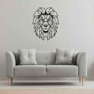 Wanddecoratie Leeuw 1.0 Zwart (RAL9005) L