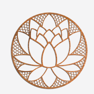 Wanddecoratie Lotus Cortenstaal L