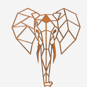 Wanddecoratie Olifant 2.0 Cortenstaal S