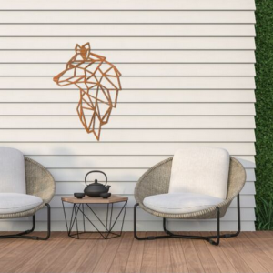 Wanddecoratie Wolf 2.0 Cortenstaal L