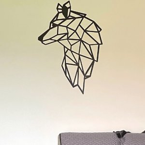 Wanddecoratie Wolf 2.0 Zwart (RAL9005) L
