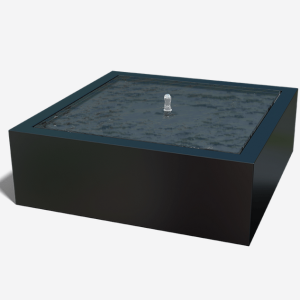 Aluminium watertafel 120x120x40 cm - Zwart (RAL9005) -Exclusief LED-verlichting