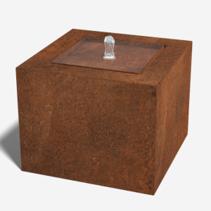 Cortenstaal watertafel 50x50x40 cm -Inclusief LED-verlichting