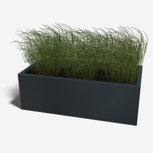 Gepoedercoat staal plantenbak Rechthoek 60x120 H=40 cm - Zwart (RAL9005) ZONDER bodemplaat