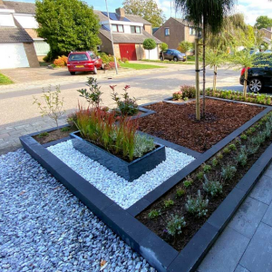 Gepoedercoat staal plantenbak Rechthoek XL 160x80 H=40 cm - Antraciet (RAL7016) ZONDER bodemplaat