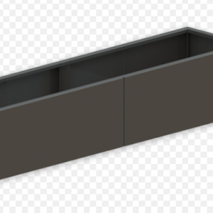 Gepoedercoat staal plantenbak Rechthoek XL 240x80 H=30 cm - Antraciet (RAL7016) MET bodemplaat