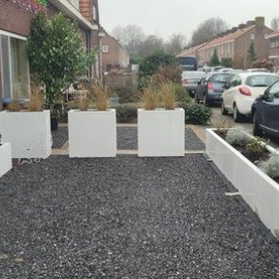 Gepoedercoat staal plantenbak Rechthoek XL 400x30 H=60 cm - Wit (RAL9010) ZONDER bodemplaat