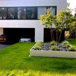 Gepoedercoat staal plantenbak Vierkant XL 300 H=100 cm - Wit (RAL9010) ZONDER bodemplaat