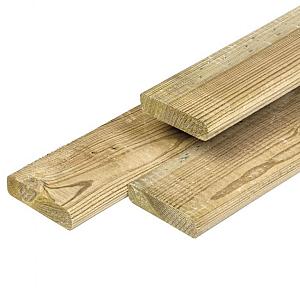 Midden-Europees grenen stachetteregel groen geimpregneerd. gedroogd. geschaafd 4rh 1.6x7.0x210 cm