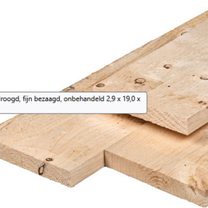 ME vuren steigerplank ONBEHANDELD 2.9x19.0x500cm kunstmatig gedroogd