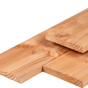 Douglas constructiehout KD 2.8x19.5x300cm 1 zijde ruw - 3 zijdes geschaafd