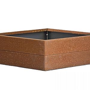 FST Bloembak modulair - CORTEN 210x210x28 cm