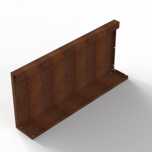 Bloembak Module+ Recht Paneel (A) 90x42 cm CORTEN