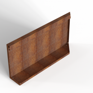 Bloembak Module+ Uitwendig hoekpaneel (B) 90x42 cm L CORTEN