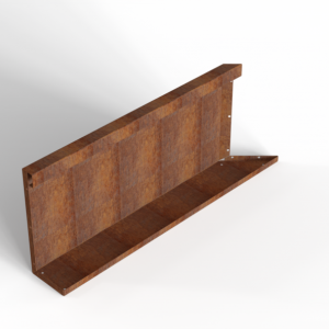 Bloembak Module+ Inwendig hoekpaneel (C) 90x42 cm L CORTEN