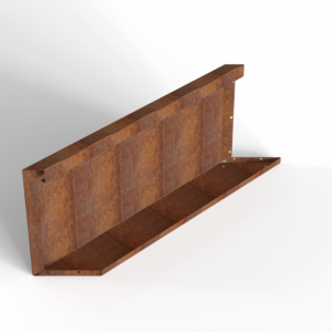 Bloembak Module+ Parallel paneel  (E) 90x42 cm L CORTEN