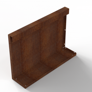 Bloembak Module+ Recht Paneel (A) 60x42 cm CORTEN